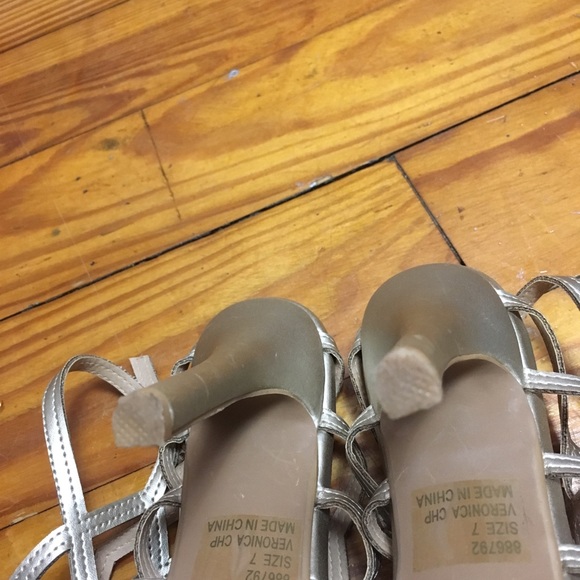 Charlotte Russe Gold Strappy Heels Worn Twice - Picture 8 of 8